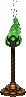 Torch with green fire.